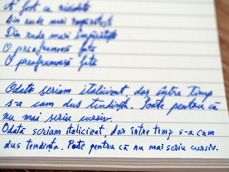 Detaliu pagină scris de mână